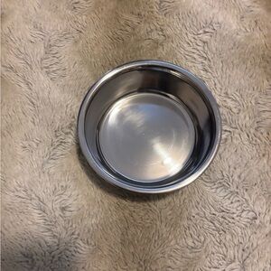 Small metal dog bowl